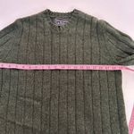 Abercrombie & Fitch  Green Ribbed Knit Sweater Classic Crewneck Women’s M (Approx Photo 3