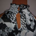 BCX  XL Sleeveless snakeskin Bubble Hem Black White Top Photo 4