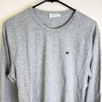 Made For Italic Shirt Womens Large Grey Crew Neck Long Sleeve Embroidered Gray Photo 6
