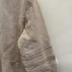 Weather Tamer VTG 90s Beige Suede Faux Fur Shearling Coat Aviator Pilot Sz Large Tan Photo 12