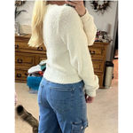 Free People We The Free Women's M Cream Knit Button Front Cropped Cardigan Soft Photo 1