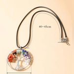 ⚠️ Clearance Tree of life healing pendant necklace 7 chakra natural stones Photo 2