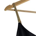 Beach Riot  Leslie Black Cut Out Gold Metallic Trim One Piece Swimsuit Size Large Photo 6