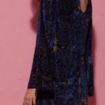 ECI NWT Black Multi Velvet Dress Photo 0