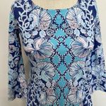 Lilly Pulitzer  XS Bay Dress Lapis Lazuli Your Biggest Fan Resort Blue Vacation Photo 5