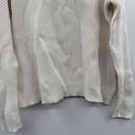 Theory Karenia Off White Chunky Loose Knit Long Sleeve Crew Neck Sweater Sz M Photo 4