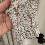 Carly Jean Los Angeles size Small Ruffle Midi Dress Long Sleeve Paisley Dot Photo 5