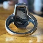 White Buffalo Sterling Silver Ring Size 7 Black Photo 5