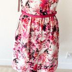 Eliza J Pink Tulip Floral Belted Print Faille Fit & Flare Dress NWT | 8 Photo 9