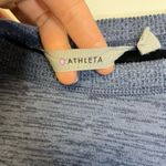 Athleta  Heathered Blue Blissful Bilateral Zip Long Sleeve Top Sz L Photo 1