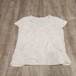 A New Day a. new. day White/Gold Floral Patterned Short Sleeve T-shirt Size Large Photo 0