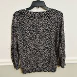 Loft Brown Black Animal Leopard Cheetah Print Soft Cardigan Small Photo 1