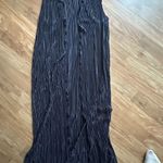Long ribbed texture navy vest/ sleeveless drape Blue Size M Photo 2