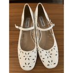 Steve Madden  Hawke Mary Jane Pump White Eyelet Size 8 Women's Bridal Easter Photo 2