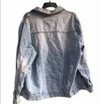 Refuge  size 1X blue jean denim distressed jacket Photo 5