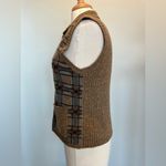 Telluride Clothing Company Wool Ladies zip up vest with pockets. Size Small Brown Photo 3