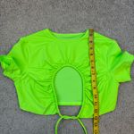 SKIMS  Swim Ruched T-Shirt Crop Top Neon Green S Photo 6