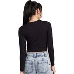 Wild Fable  Crop Top T Shirt Womens XL Black Heart Fitted Stretch Casual Y2K Cute Photo 1