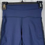 Lululemon  Navy Blue Full Length Leggings Mesh Stripe Size 2 EUC #5924 Photo 2