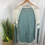 Fitz + Eddi  Blue & Ivory Long Sleeve Tee T Shirt L Photo 2