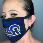 Rams Blue Stretch sports face mask Photo 2