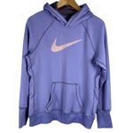 Nike Therma Fit Swoosh Logo Pullover Long Sleeve Hoodie Lavender Size Large Photo 0