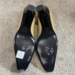 Salvatore Ferragamo Vintage  Gold Leather Pumps Heel Italy Shoes Size 8 Photo 1