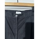 WRAY Black Cotton Pleated Wide Leg Cropped Culotte Trousers Pants Size 10 Photo 2