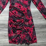Lauren Ralph Lauren Wkmens Paisley Print Sheath Mini Dress Floral Evening Size 4 Red Photo 5
