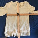 Anne Carson  Vintage Light Cream Crinkled Silk Button-Down Shirt M Photo 7