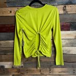 Jessica Simpson  Active Lime‎ Green Open Back Long Sleeve Top Size Small Photo 1