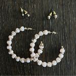 Earrings Hoops and round Set of 3 Gold Photo 0