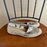 Tory Burch Seaside Glitter Espadrille Flats in Gold Size 5.5 or 36 Photo 4