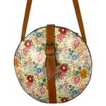 Furla  Floral Brown Leather Canteen Purse Crossbody Handbag Photo 2