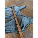 Xhilaration  One Piece Swimsuit Metallic Ruched Sides Drawstring XL High Hip Swim Photo 5