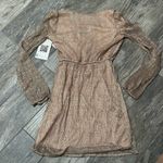 Emerald Sundae  Rose Gold Juniors Metallic Dress Photo 3