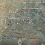 Meadow Rue Olive Green Pencil Skirt Size 8 Geo Embroidery Lined‎ Knee Straight Photo 1