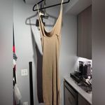 superdown Revolve  Sabrina knit midi dress nude/gold size M bodycon y2k Photo 5