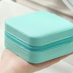 Mini Jewelry Box, Travel Portable Jewelry Storage Box PU Leather Small Organizer Photo 4