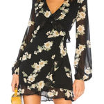 Bardot  Catalina Floral Ruffle Mini Dress‎ Black Sz 8/Medium Photo 0