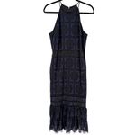 Banana Republic Lace Midi Dress Size 8 Whimsigoth Dark Romantic Fairy Feminine Photo 2