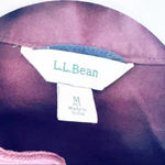LL Bean Maroon Cotton‎ Jacket Size Medium Petite Purple Photo 2