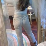 Anthropologie Pilcro  Pale Pink Straight Leg Jeans Photo 2