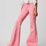 We The Free Free People Venice Beach Pink High Rise Flare Jeans Size 30 Photo 0