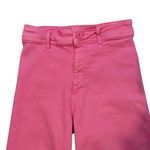 ZARA  Hot Pink Marine Straight High Rise Wide Leg Jeans 
Raw Hem, Sz 4 Photo 10