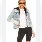 BLANK NYC X Revolve Casual Encounter Denim Hooded Jacket in Washed Denim NWT XS Photo 3