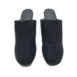 Gabrielle Union Womens Mules Block Heel Closed Toe Faux Suede Black 10 Photo 1