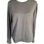 Lukka Lux long sleeve crewneck stretchy olive green top women's size small Photo 0