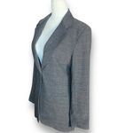 DKNY Y2K Longline Navy Textured Blazer Wool Career Office Minimalist Jacket Photo 5