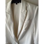 EXPRESS  One Button Chic Long Off-White Blazer Size L Photo 2